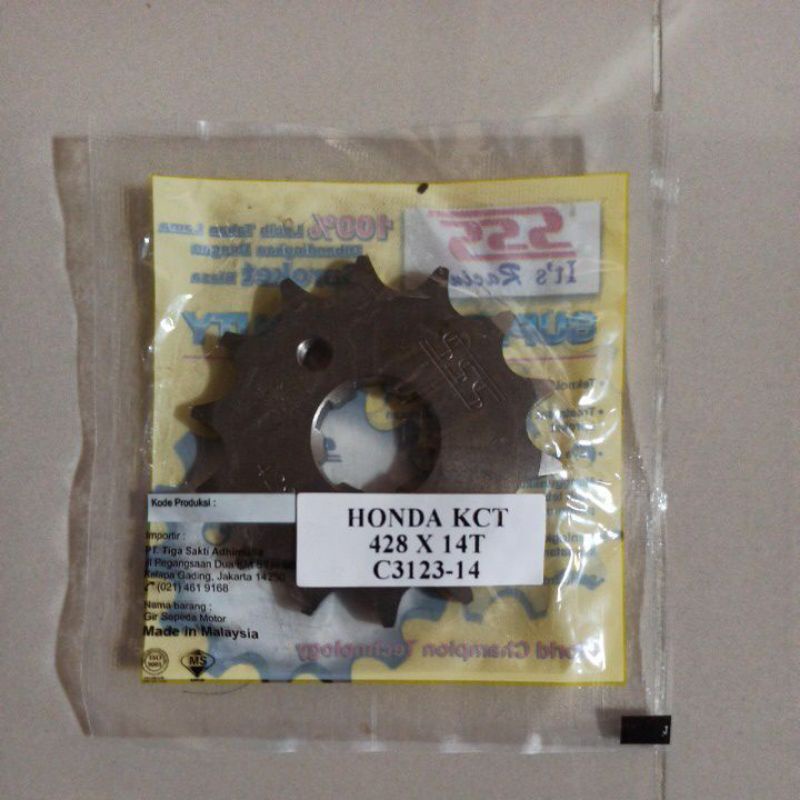 gear depan sss honda kct 428 14T crf 150l