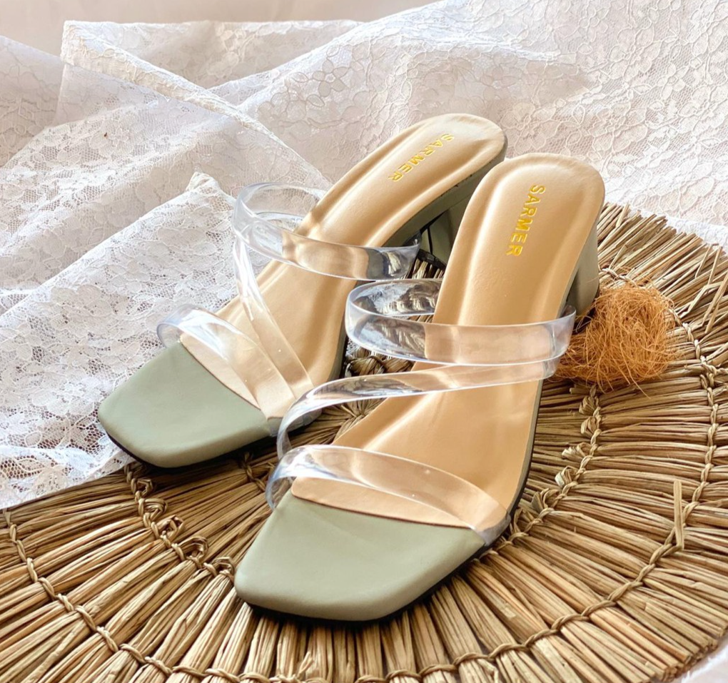 HERLINA FASHION & BAG  RALINE HEELS GREY IS