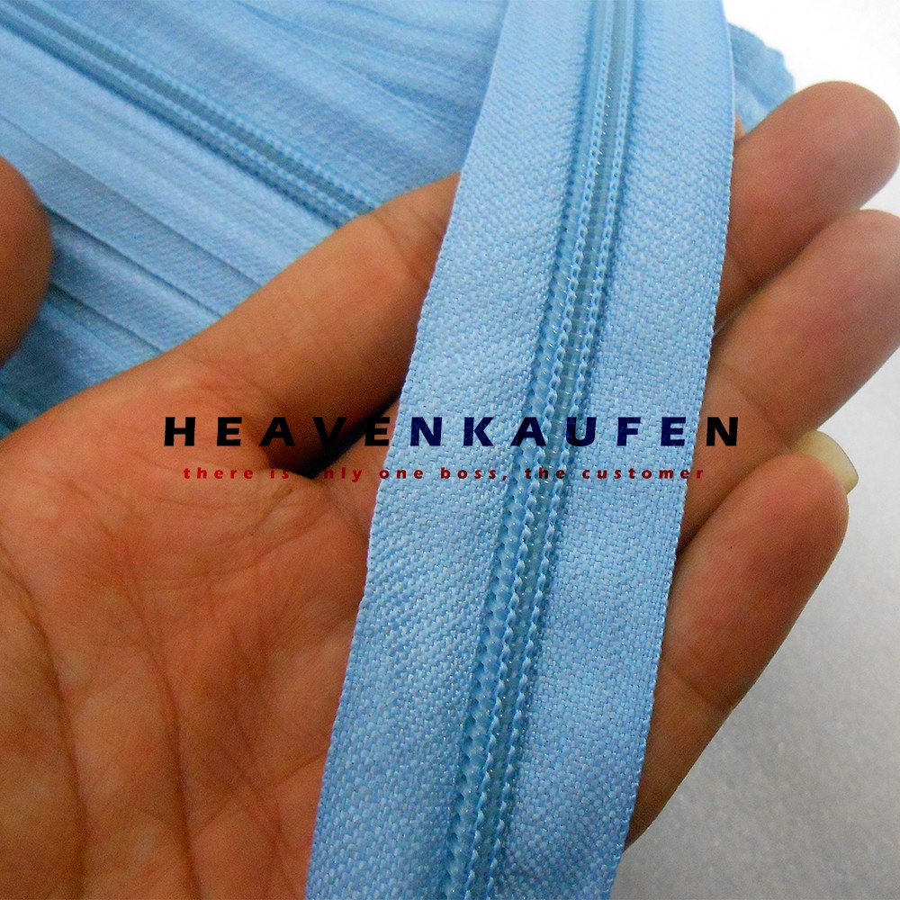 Resleting Zipper Biru Langit No 5 Meteran Murah