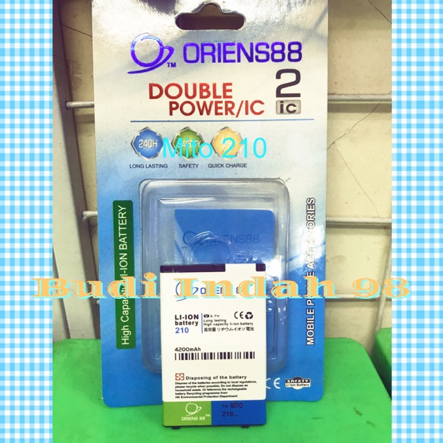 Baterai Oriens Mito 210 Double Power batere battery