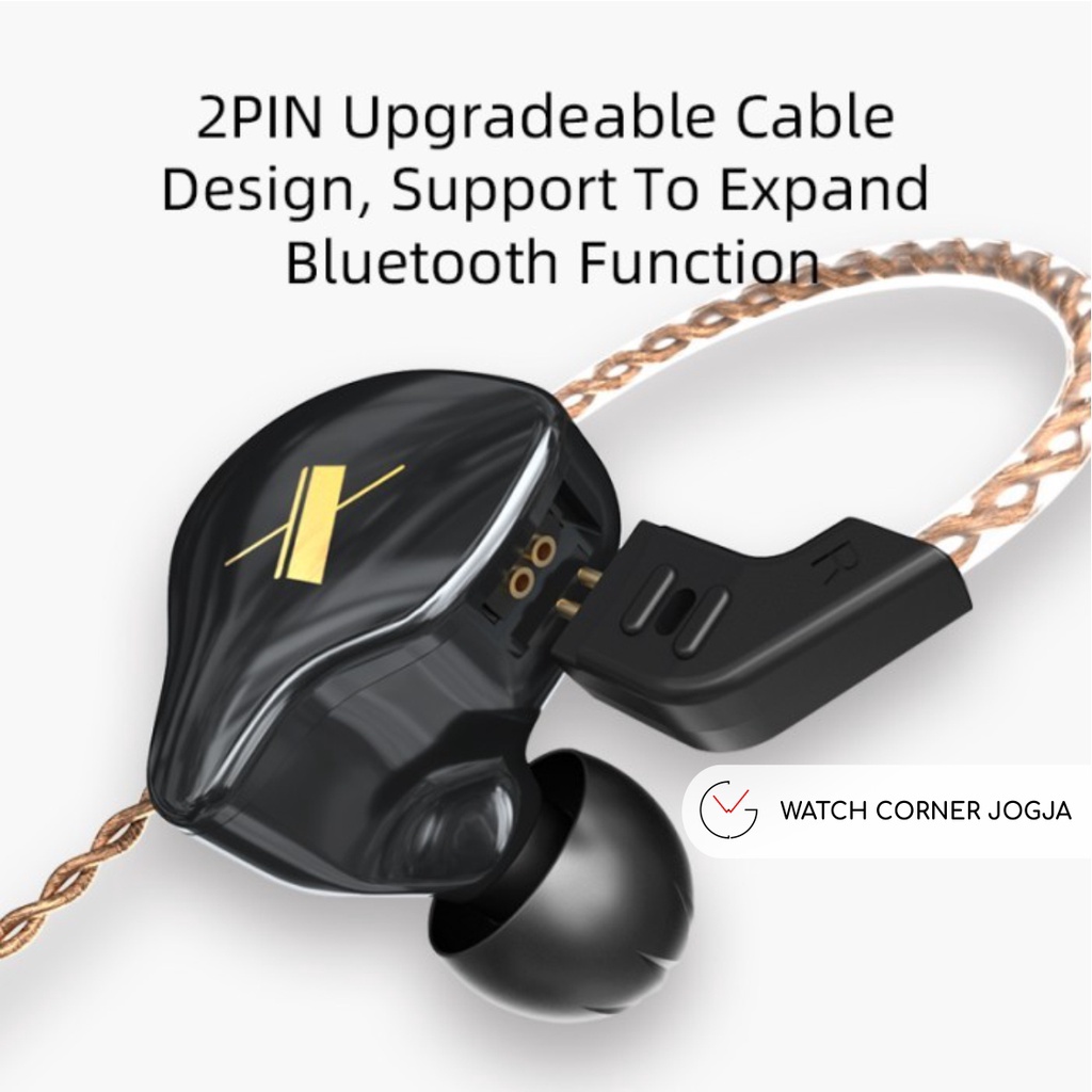 Knowledge Zenith KZ EDX with MIC Dynamic Driver Stage Monitoring Earphone ORIGINAL-2