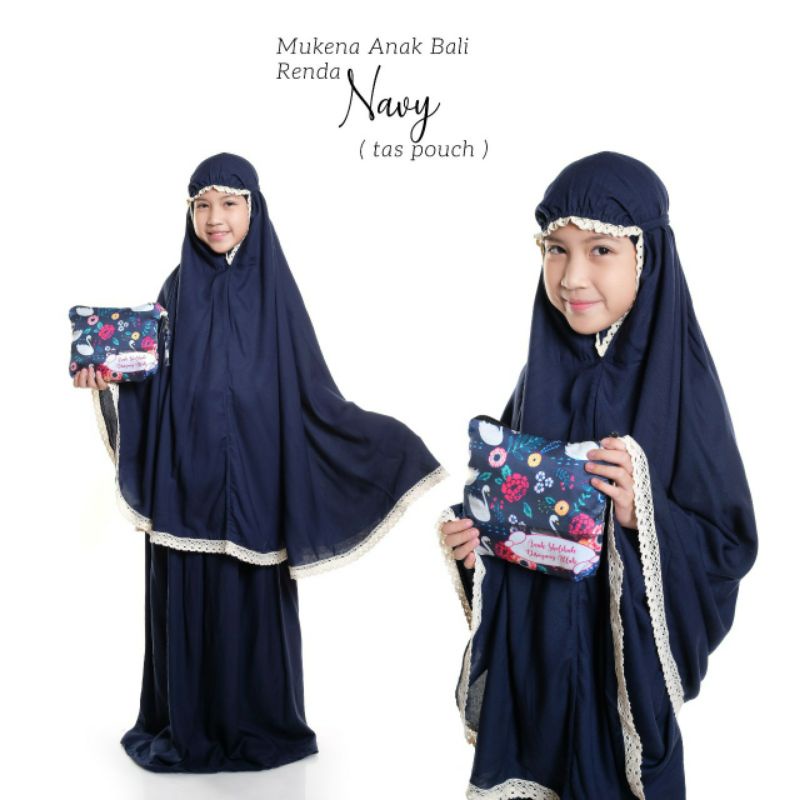 MUKENA ANAK BALI RENDA (5-11 TAHUN) POUCH | GROSIR MUKENA ANAK MURAHH