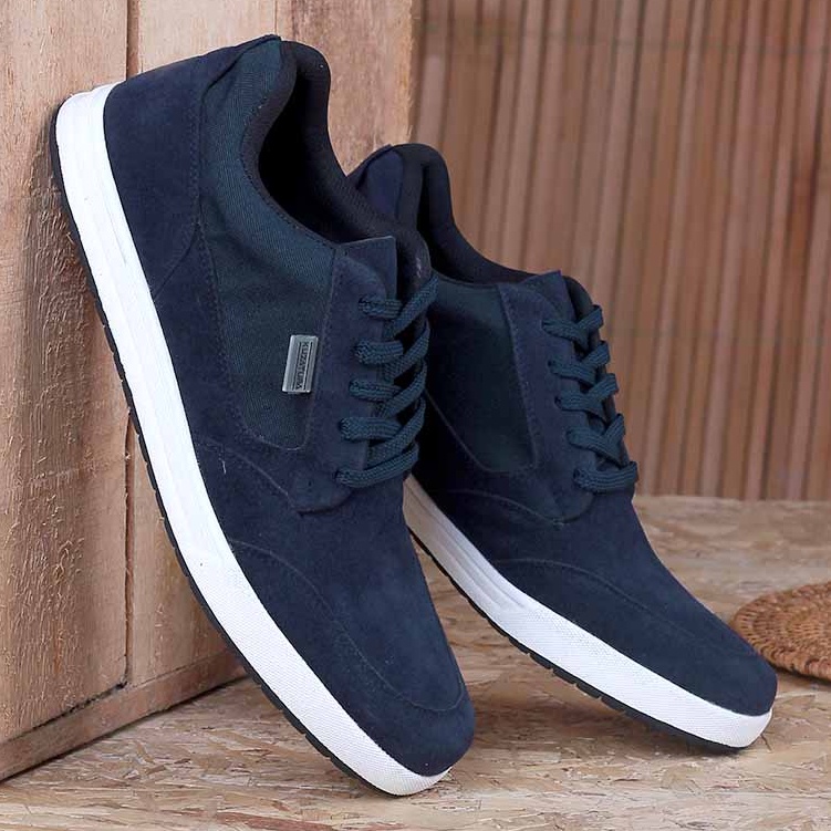 Justrue Sneaker Pria Original Sepatu Kasual Pria Biru 619