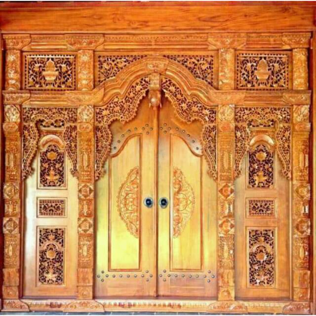 Pintu kusen rumah ukir gebyok kayu jati