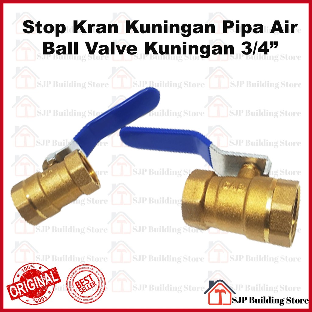 PROMO!!! Stop Kran Kuningan 3/4&quot; l Ball Valve Keran 3/4 Inci Inch