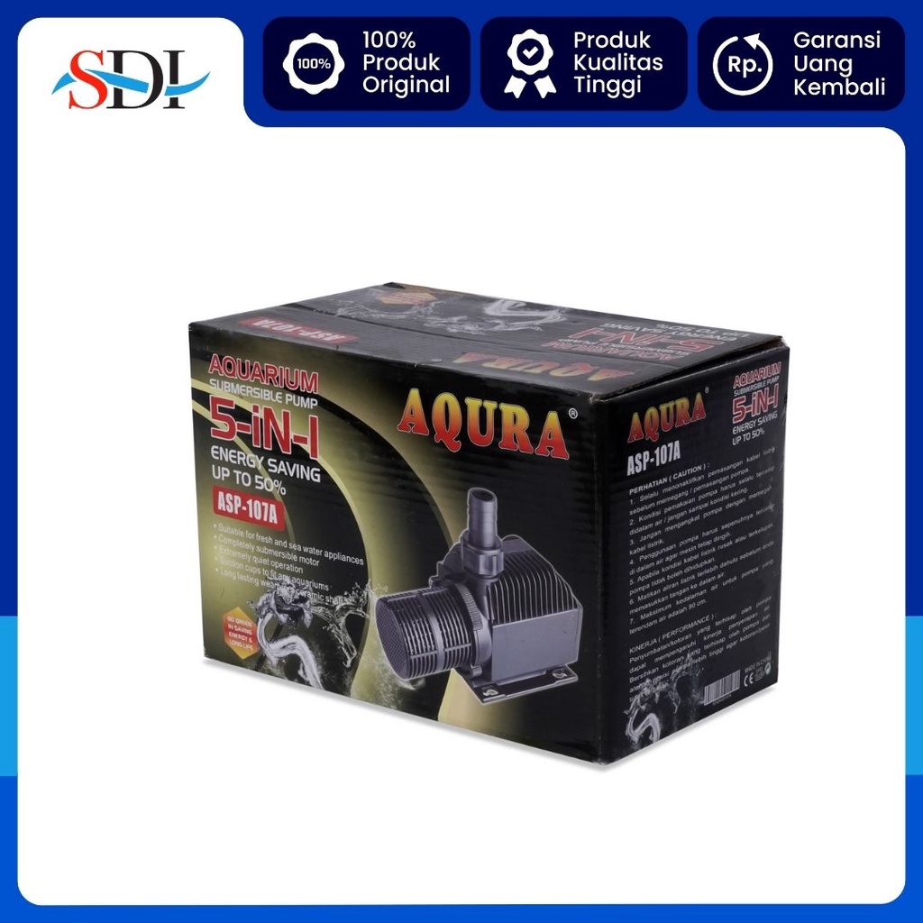 POMPA CELUP AQUARIUM DAN KOLAM AQURA ASP 107A 4.2M 5000L/H
