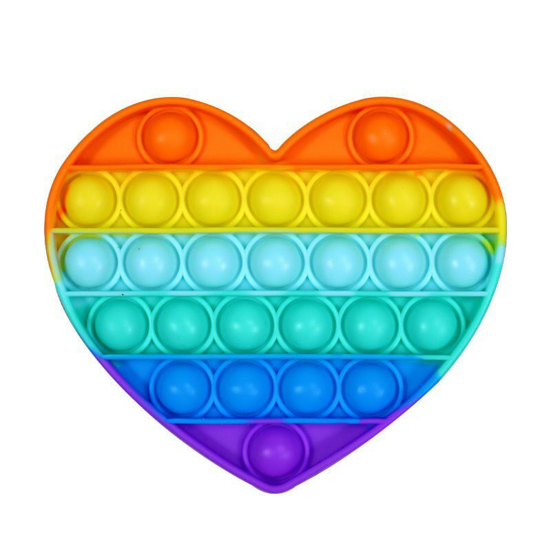 COD TERMURAH-Mainan pop it murah popit Pop Its Square rainbow multicolor Fidget Toys-7