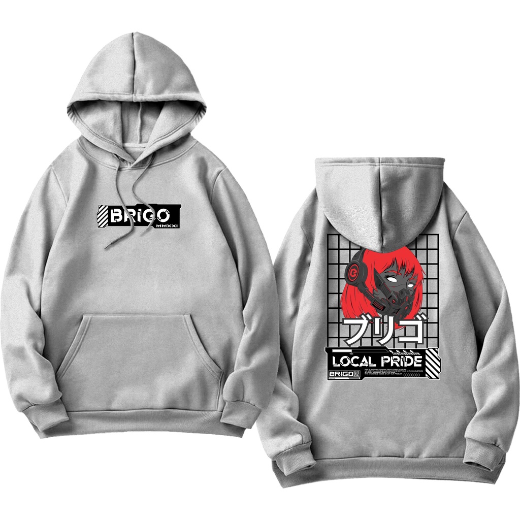 Sweater Hoodie BRIGO CYBERPUNK Sablon DTF Fleece Cotton II BRIGO Jumper Hoodie CYBERPUNK II M-XXL (Pria &amp; Wanita) Free stiker&amp;Gantungan Kunci