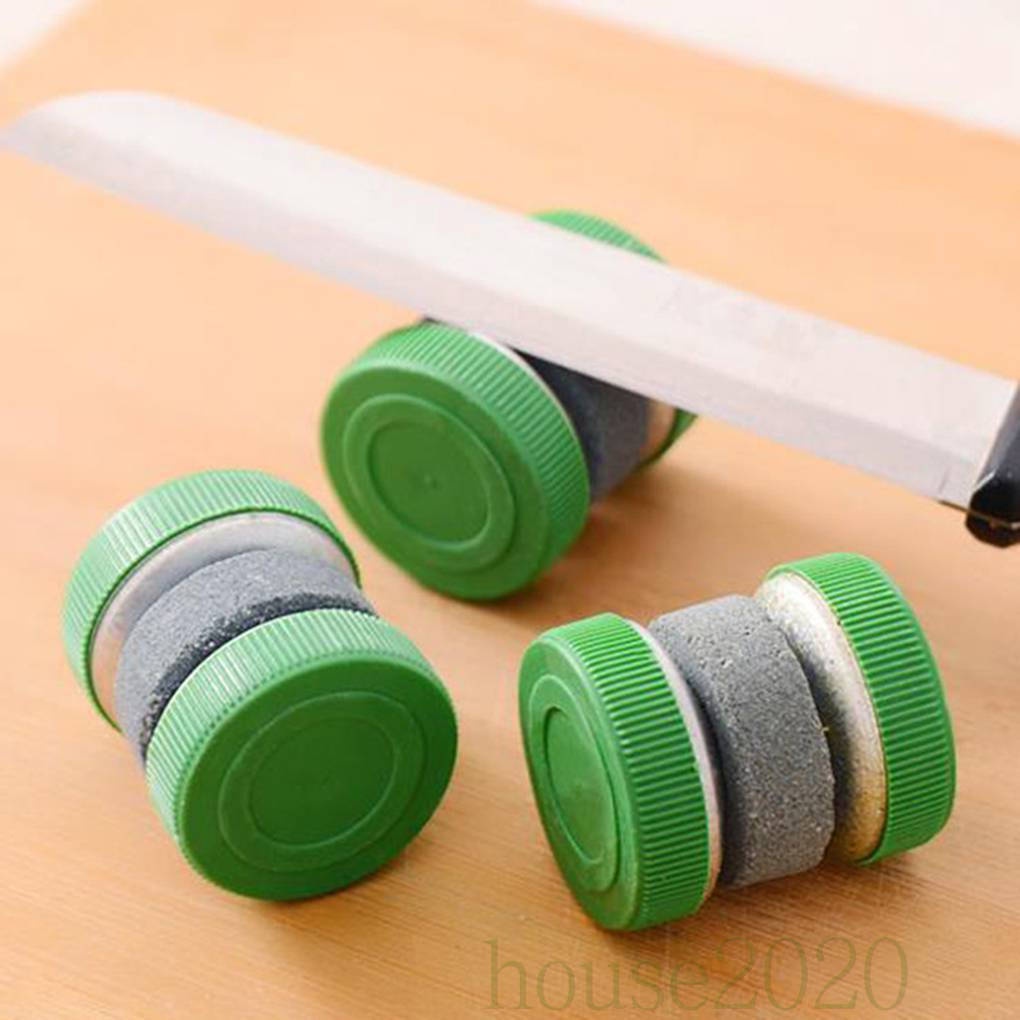 [house2020]Double Sides Cutten Device Sharpener Round Grinding Wheels Sharpening Stone Whetstone Kitchen Accessories