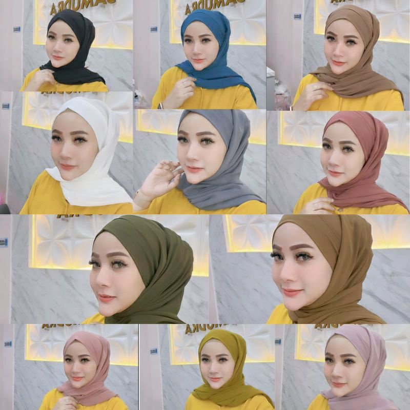 Pasmina Instant Malay Kerudung Pastan Melayu Pasmina Turki Hijab Instan Melayu Pashmina Malaysia Ceruty Babydol-3