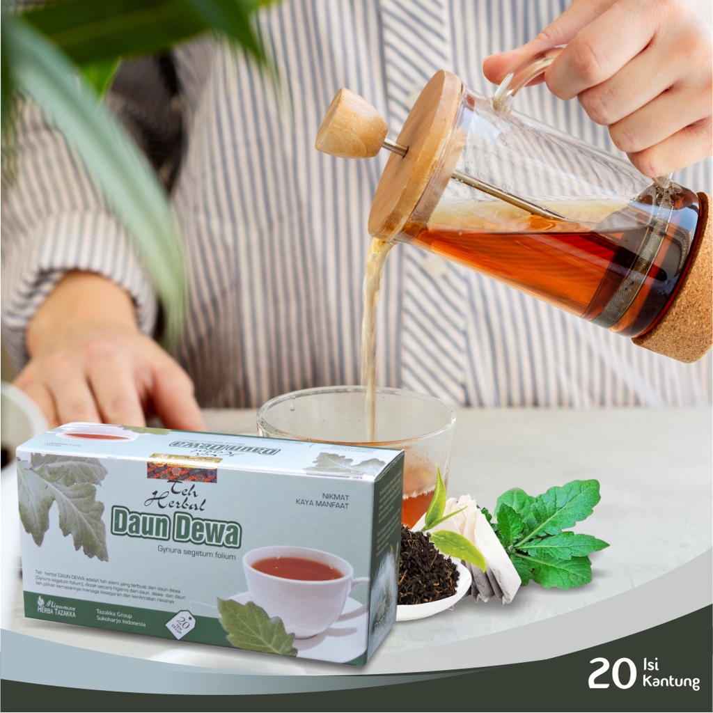 

Teh Celup Daun Dewa isi 20 Kantung | Herbal Tazakka | Original