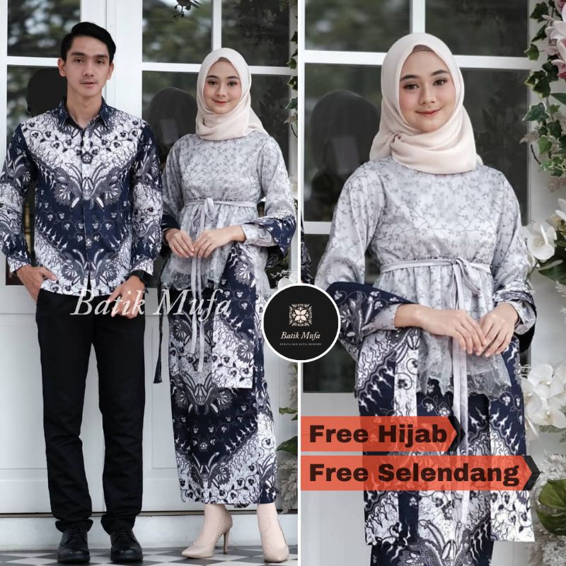 kebaya batik couple nawang blouse Grey | couple kondangan kebaya wisuda kebaya lamaran tunangan