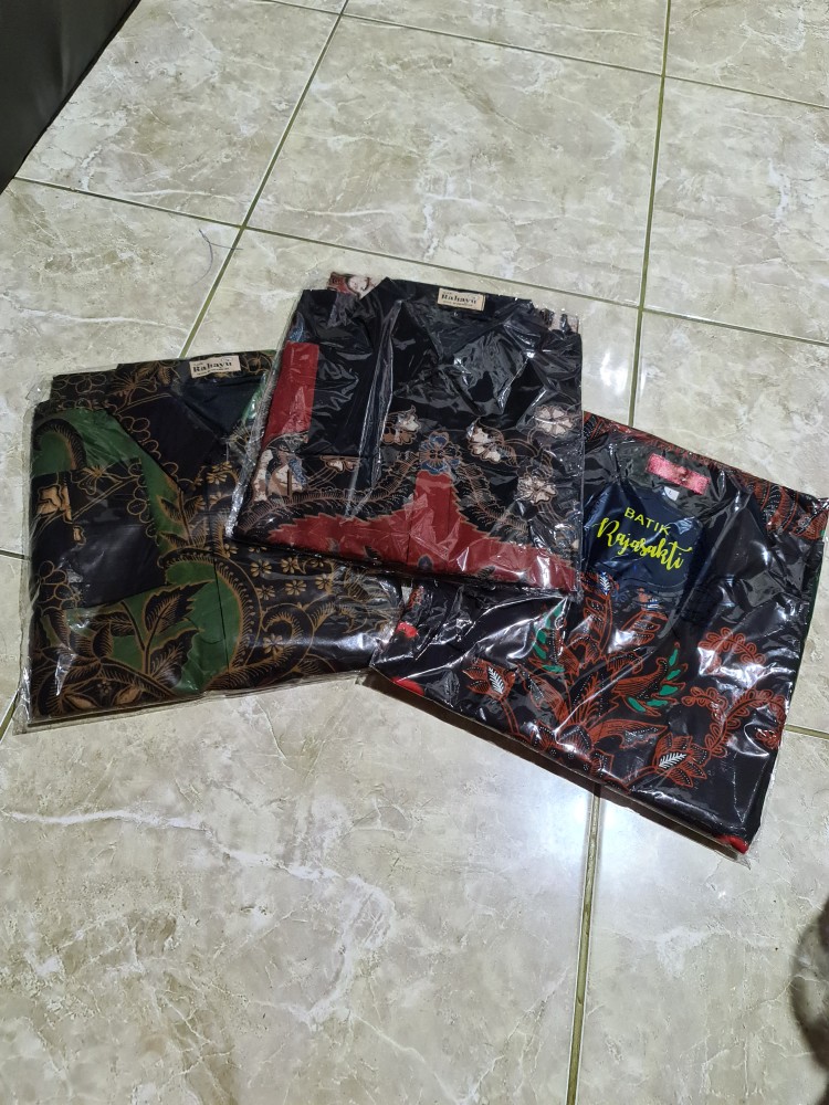 Mahkota Kuning Kemeja Batik Pria Lengan Panjang Full Furing Katun Halus Sragenan