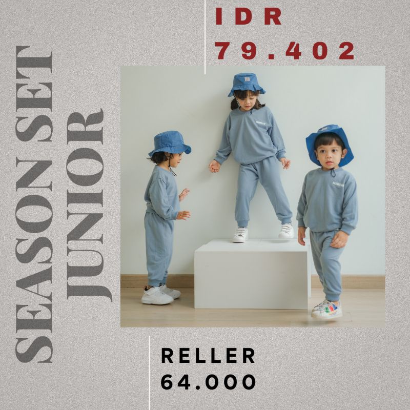 SEASON SET - Promo 10.10 Family Set Setelan Olahraga Daily Wear Sweater Jogger Unisex Kekinian Murah