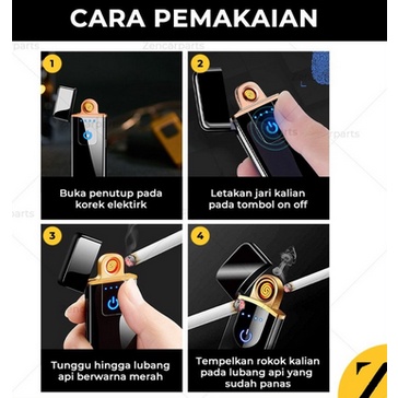 KOREK API ELEKTRIK Fingerprint Usb rechargeable LED Screen Mini Unik