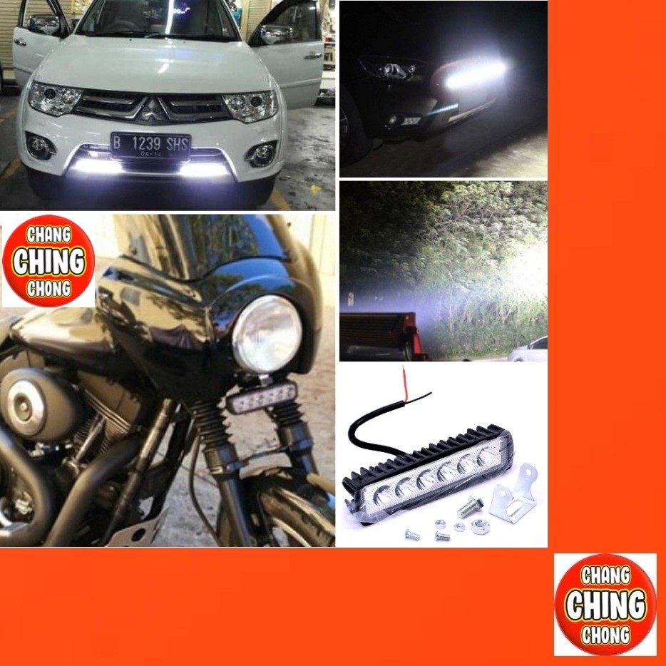 101C Led 6 Mata Panjang Lampu Sorot Tembak Lurus Cwl Led 3030 12 Volt 24v 12v Motor Mobil Universal