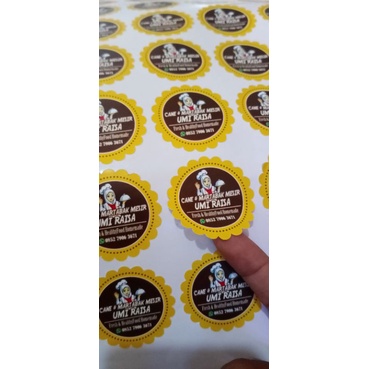 

stiker label tahan Air