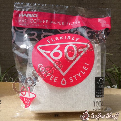 Kertas Filter Hario V60 V01 PAPER FILTER HARIO VCF Paper Filter 100 Lembar Bleach Putih