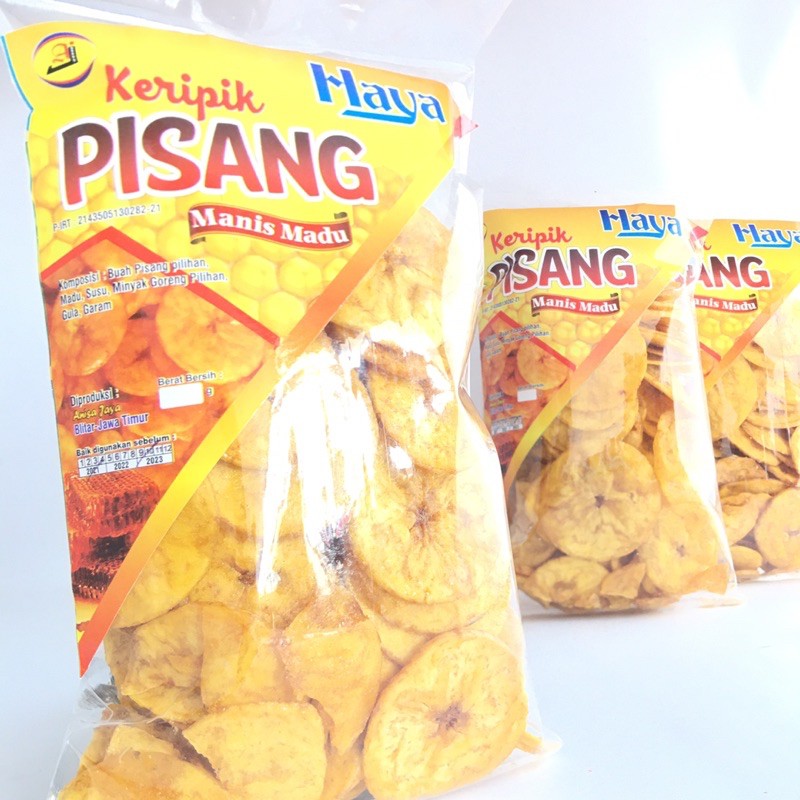 

Keripik Kripik Pisang Manis Madu Manis Original Haya 150 Gram