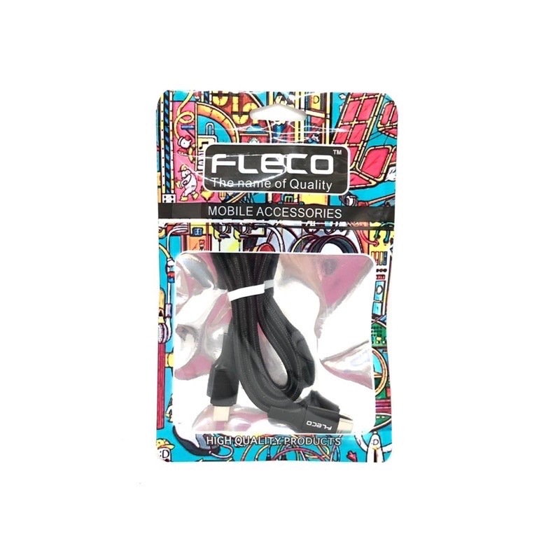 Kabel Data Fleco F16 Type C To Type C Fast Charging Cable F-16 PD 3.0