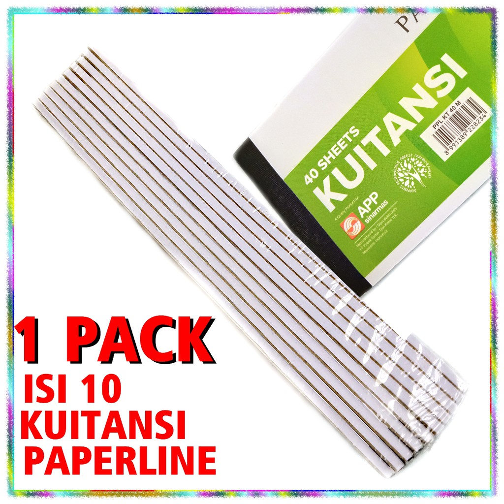 

[PACK] 10 buku Kuitansi paperline seri 40 M @ 40 lembar PACK