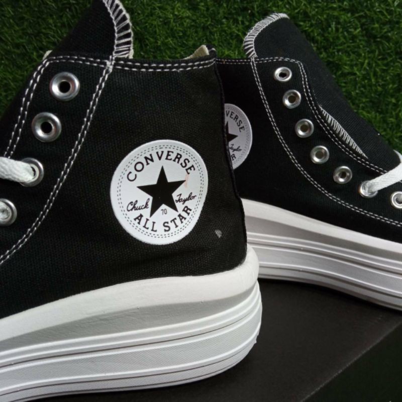 CONVERSE CHUCK TAYLOR ALL STAR MOVE HI PLATFORM BLACK WHITE