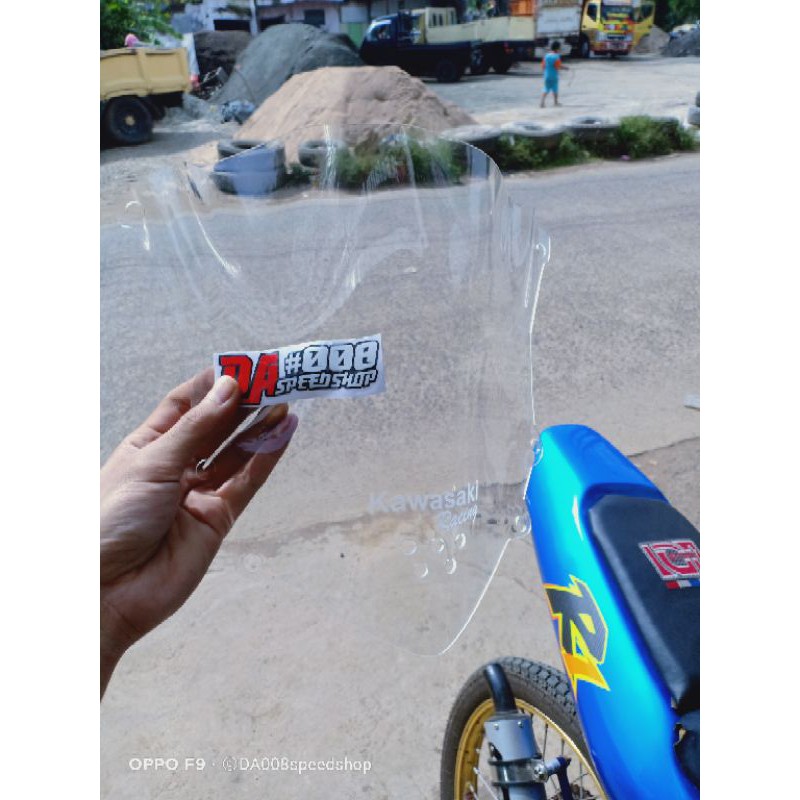 windshield visor ninja rr new putih bening transparan visor rr new jenong visor rr new variasi