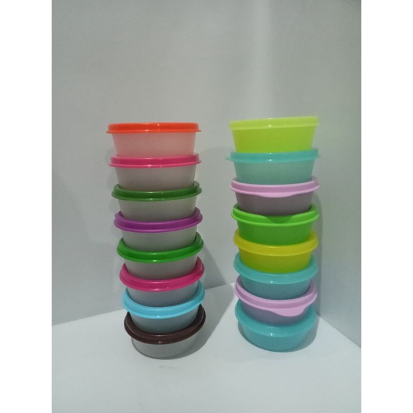 Small round container 80ml ecer 1pcs bisa pilih warna tempat wadah sambal