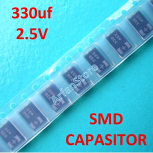 SMD Capasitor Tantalum 330uf 2.5v Kapasitor Replacement NEC Tokin