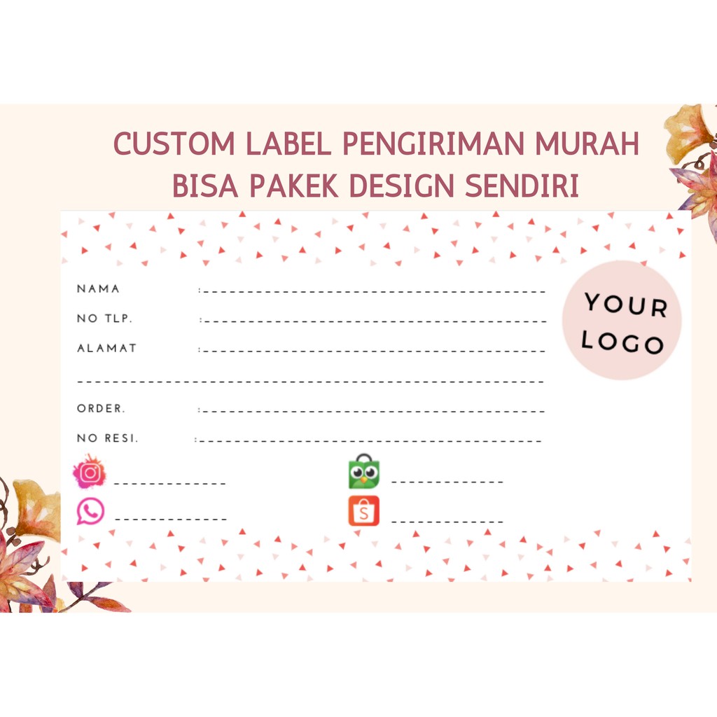 

STICKER/LABEL PENGIRIMAN ONLINE SHOP MATTE KERTAS CUSTOM SURABAYA MURAH