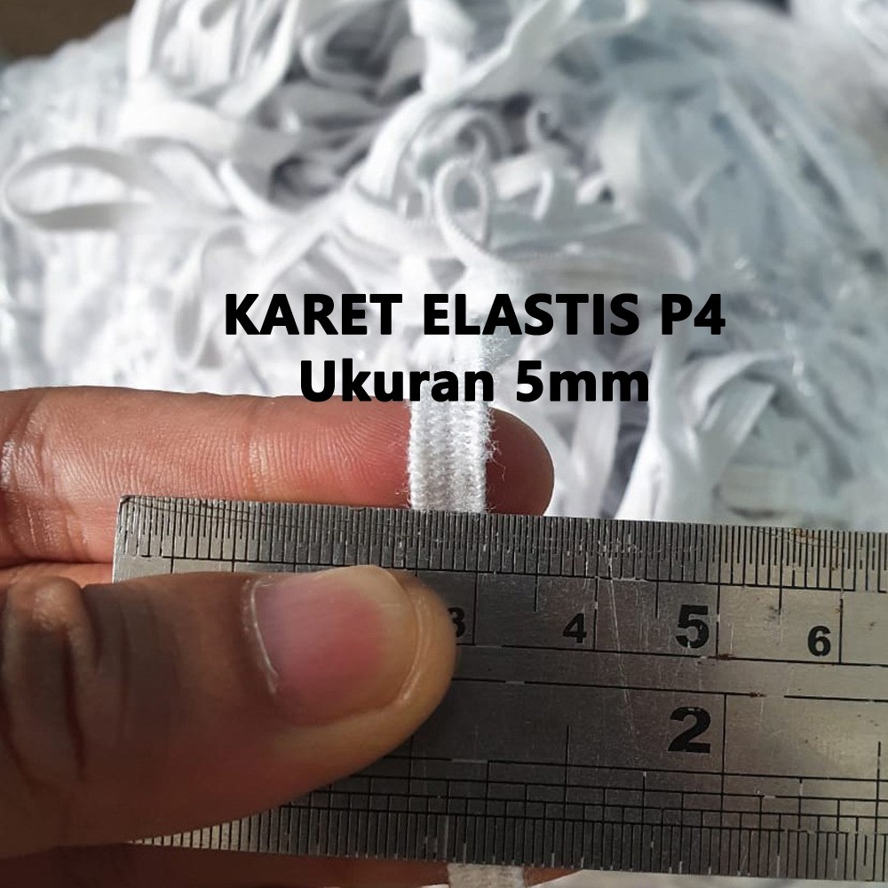 KARET ELASTIS UKURAN P4 1 cm BERAT 500GRAM cocok  BAHAN Buat MASKER