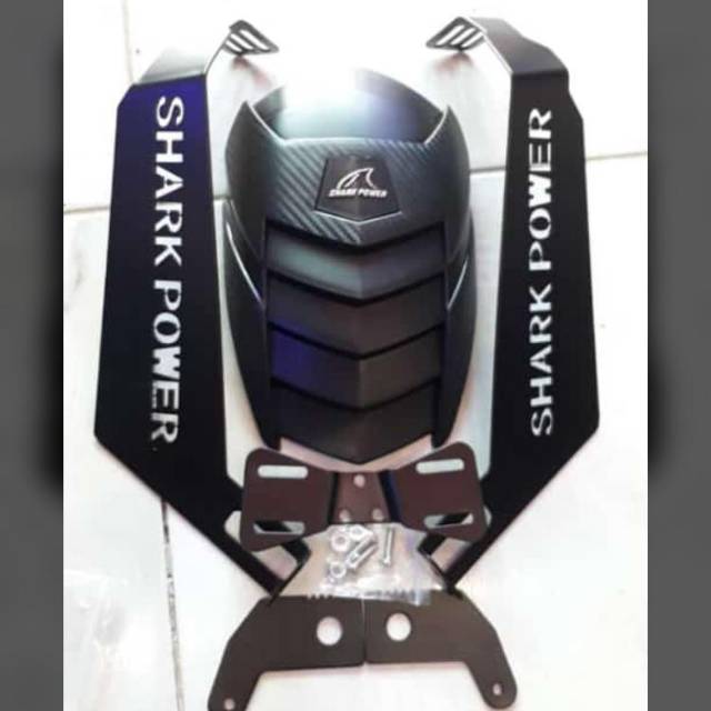 MUD GUARD SHARKPOWER SHARK POWER PENAHAN LUMPUR VIXION XABRE NINJA R15 R25 BYSON  CB150 CBR