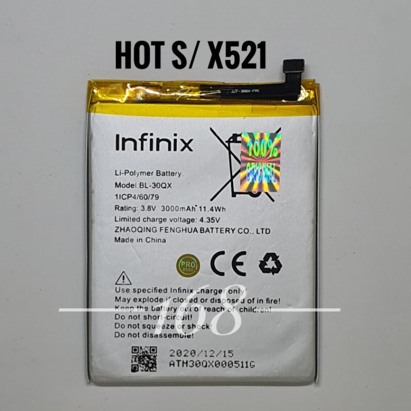 Baterai Batre Infinix Hot S X521 Batere Infinix BL-30QX Original