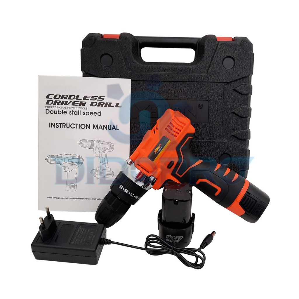 XENON CDID700 MESIN BOR BETON CAS BATERAI CORDLESS IMPACT DRILL 14.4 V