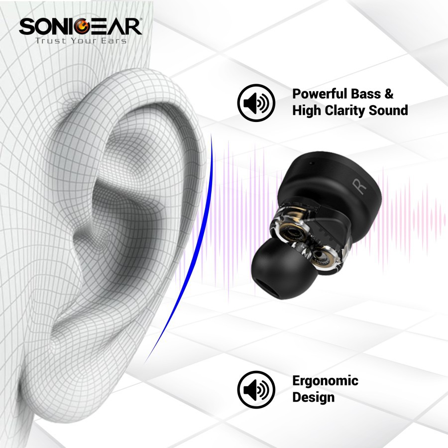 SonicGear TWS 7 HyperBass Gaming Wireless Bluetooth Earphone