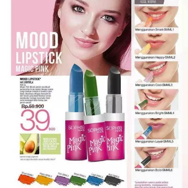 MAGIC MOOD LIPSTIK WARNA WARNI LIPSTIK MURAH LIPSTIK SOPHIE PARIS