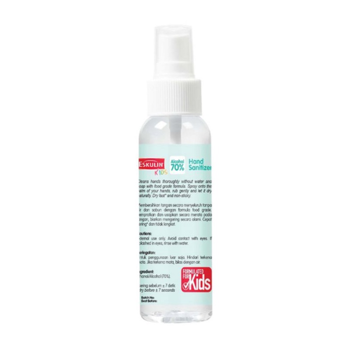 Eskulin Kids hand sanitizer spray 50ml