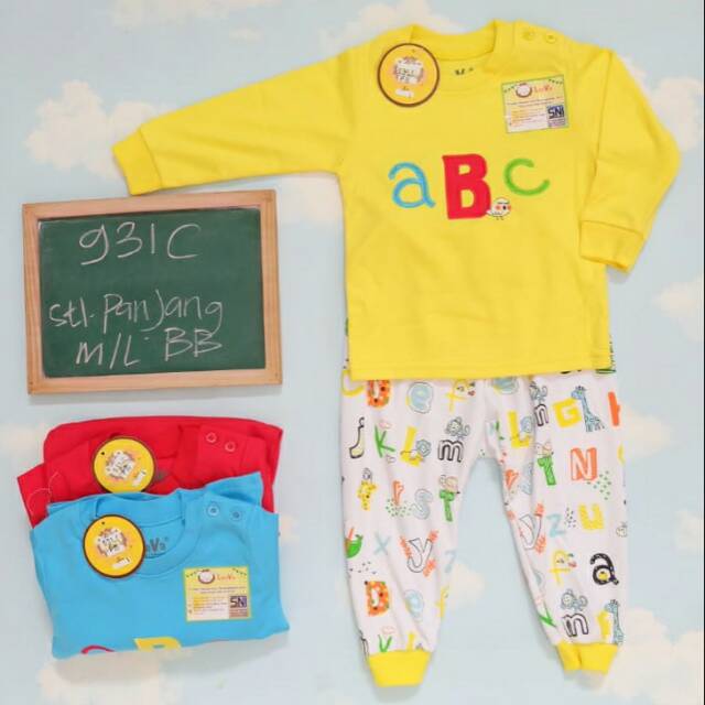 Setelan bayi setelan leeva baju tidur 3-12 bulan