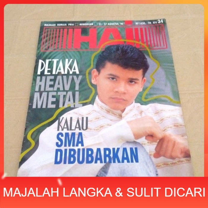 Majalah HAI No.34 Agu 1990 DION + IKLAN MOTOR SUZUKI Langka