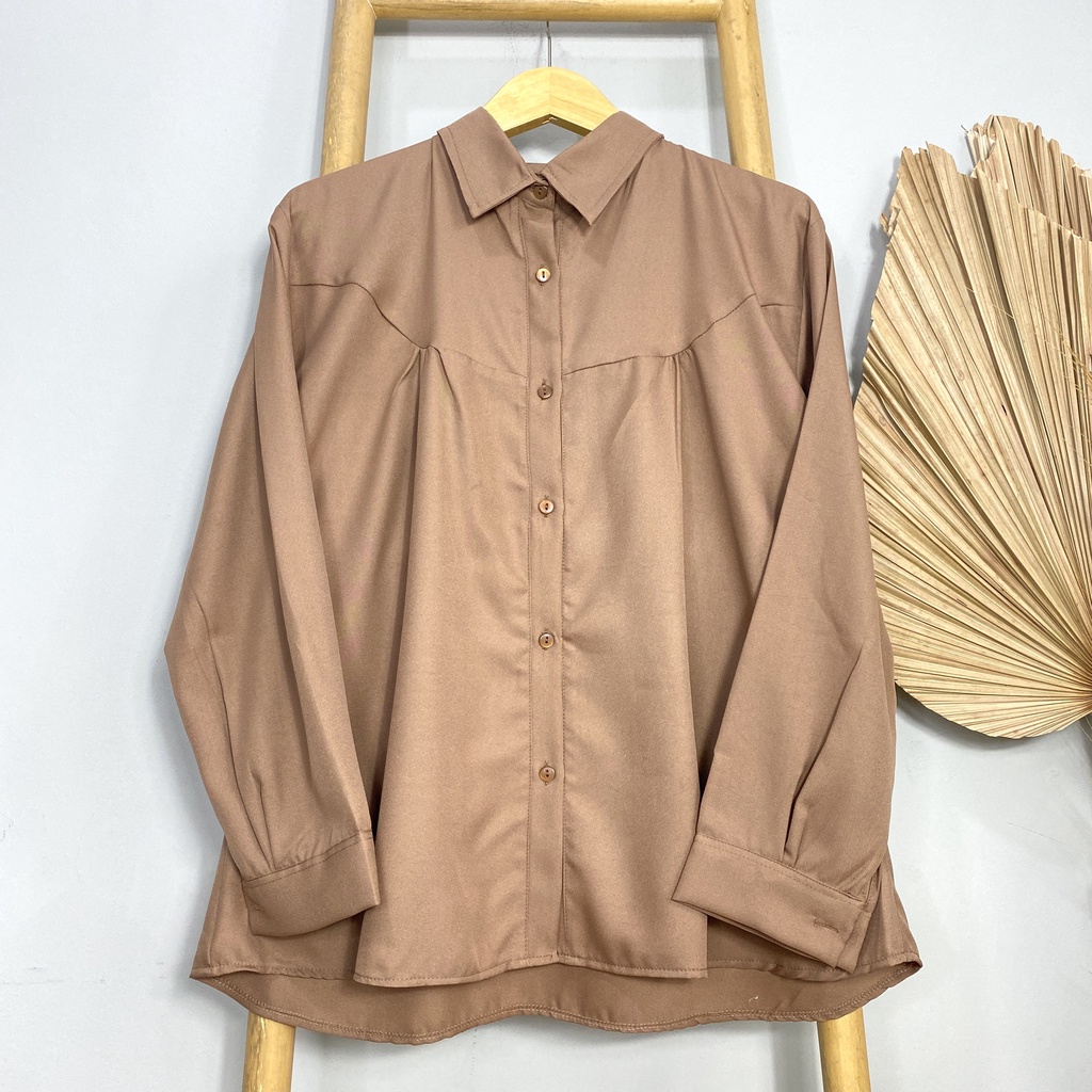 KEMEJA BLOUSE OVERSIZE INARA KATUN SHAKILA DAILY OFFICE SHIRT PREMIUM B583 CO