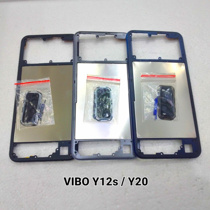 bezel tutup mesin tulang samping vivo y12s / y20 original - Hitam