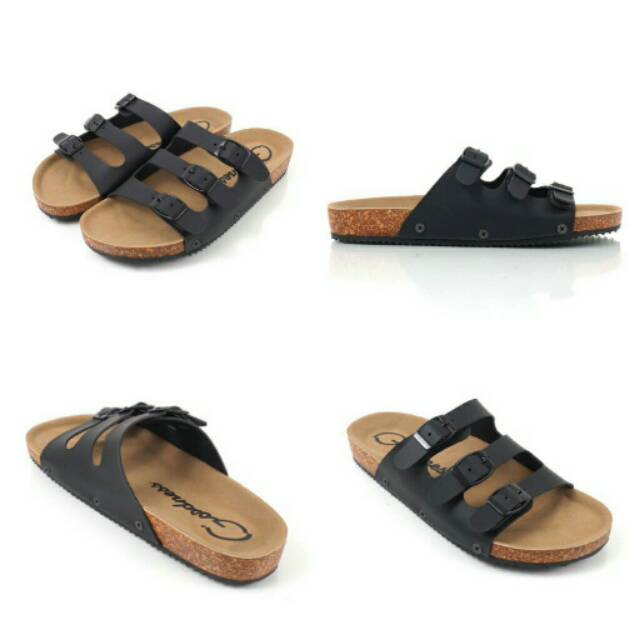 DISC 50% SANDAL KULIT GOODNESS FLOW BLACK