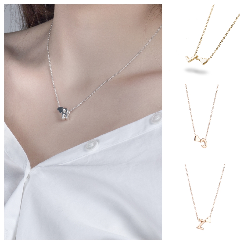 Kalung itanium abjad emas Wanita 26 Letters Chain Necklace Titanium Fashion Accessories gift Kalung itanium abjad emas Wanita 26 Letters Chain Necklace Titanium Fashion Accessories gift