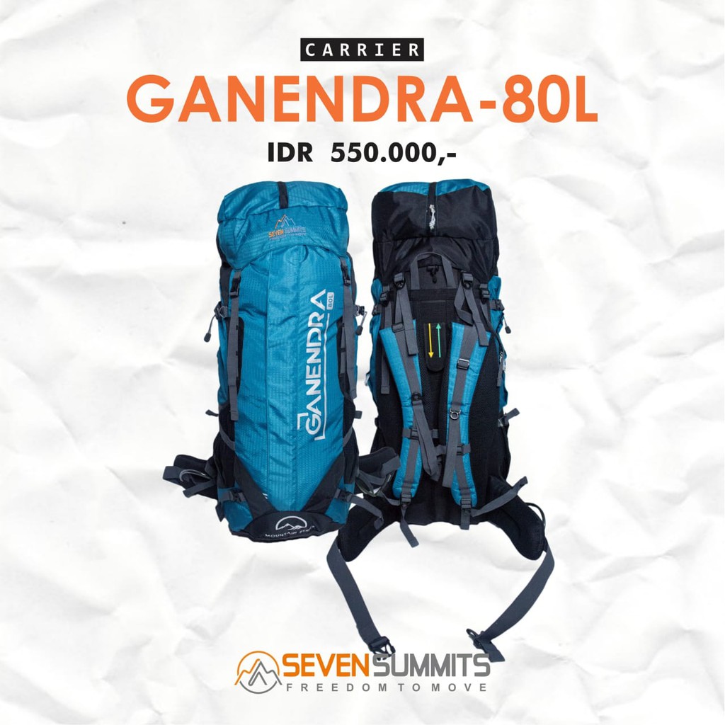 PROMO Carrier Seven Summits seri Ganendra 80L / Tas Carrier / Tas Punggung 80L / Daypack