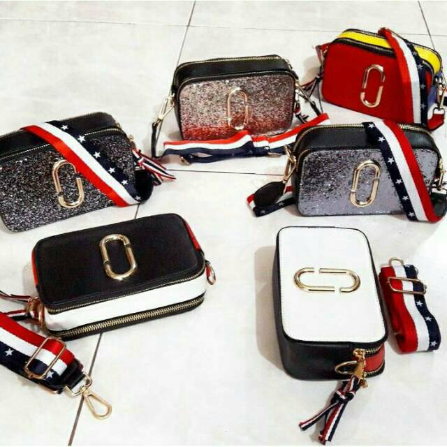SLINGBAG MJ  GLITTER TERMURAH | QQX1769 TAS WANITA BATAM IMPORT FASHION HOTPROMO
