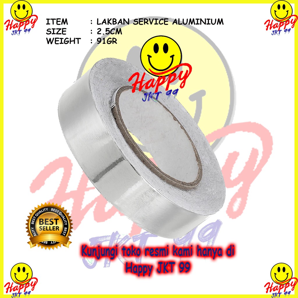 [ HAPPY JKT 99 ] LAKBAN ALUMINIUM ALUMUNIUM FOIL TAPE 2.5CM X 3M ANTI PANAS SERVICE