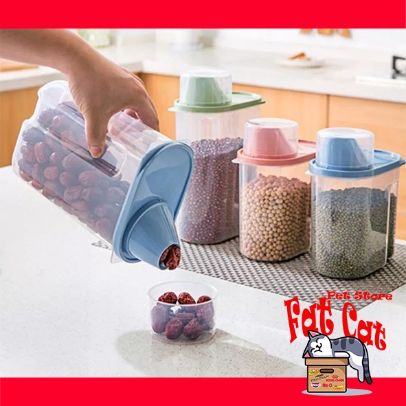 Pet Food Container Tempat Makanan Kucing / toples tempat makan anjing