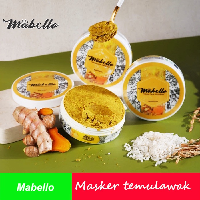 Mabello masker temulawak lulur rempah mabelo bedda lotong bedak lotong