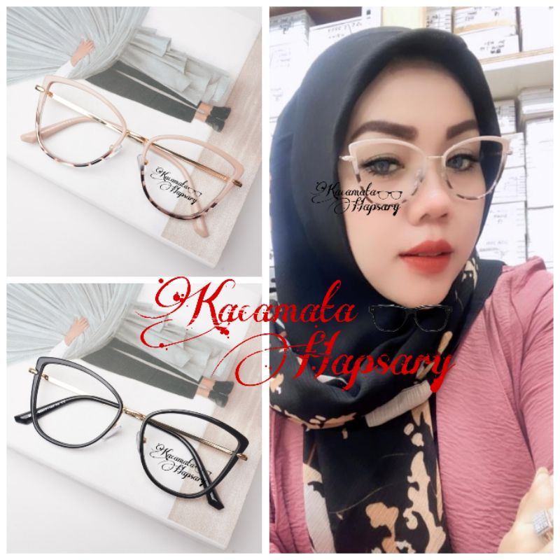 FRAME KACAMATA WANITA 95968 FREE LENSA ANTI RADIASI | KACAMATA MINUS | KACA MATA PLUS | KACAMATA PHOTOCROMIC | KACA MATA ANTI UV