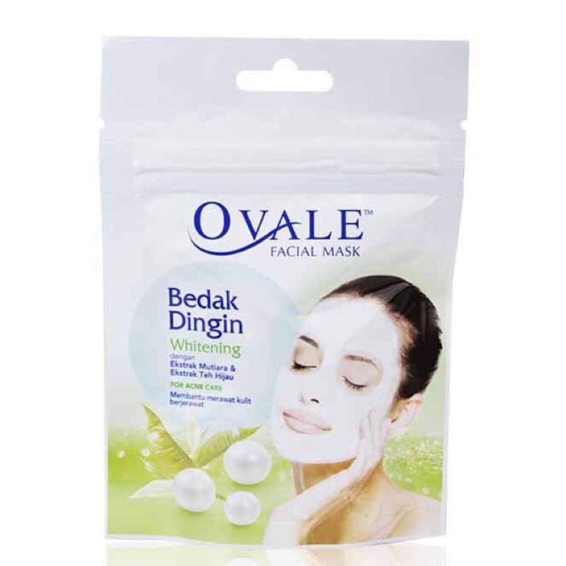 Ovale Bedak Dingin Whitening(Facial Mask) 30 Butir @0.5g